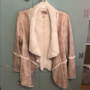 Fur-lined contemporary jacket